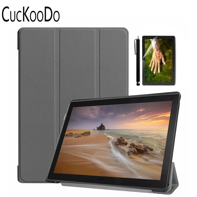 Тонкий резиновый чехол для Lenovo Tab E10 с функцией автоматического пробуждения/сна