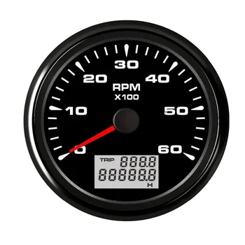 

85mm Car Boat Tachometer Marine Tacho Meter LCD Hourmeter 6000/8000 RPM Tachometer 7 Color Backlight for Audi A4 BMW E46 Toyota