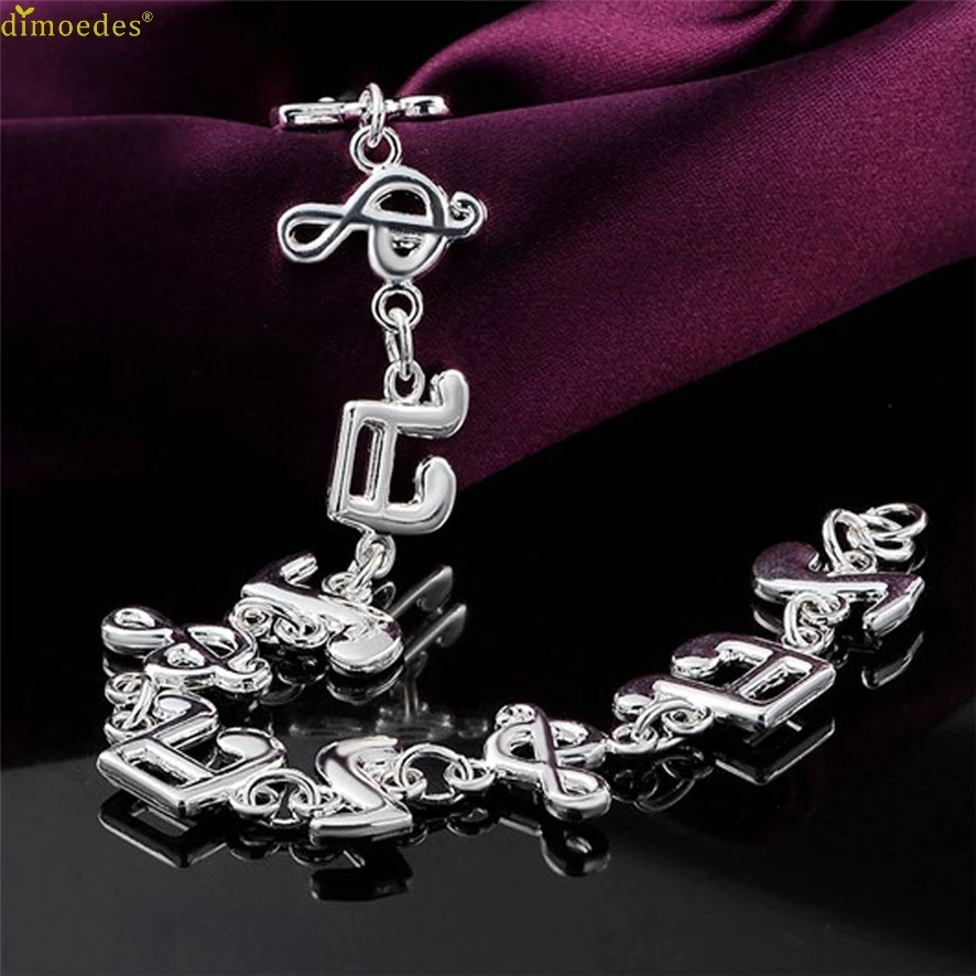 

HOT Brand New Women Silver Cute Music Note Solid Women Lady Bracelet Bangle Jewelry 152510