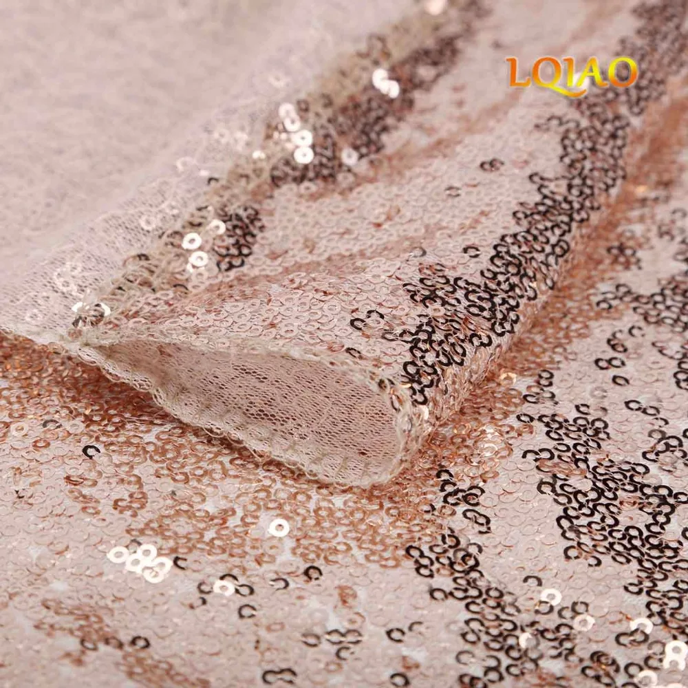 Champagne Gold Sequin Curtain Backdrop-006