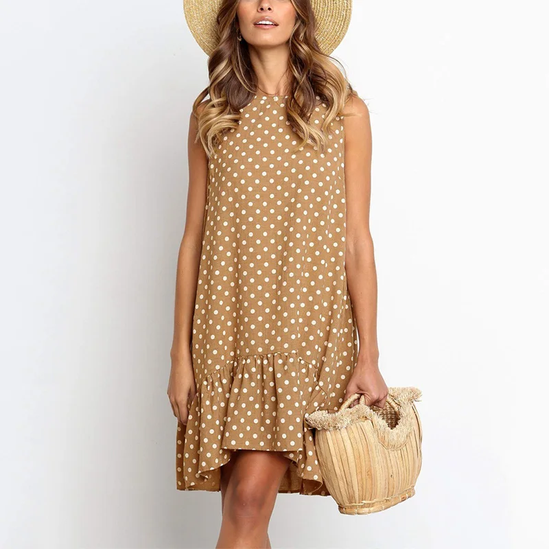 

Wave Point Dress Ruffle Women 2019 Spring Summer New Fashion Street Sexy Casual Slim Thin Beach Party O Neck Mini Dress Vestidos