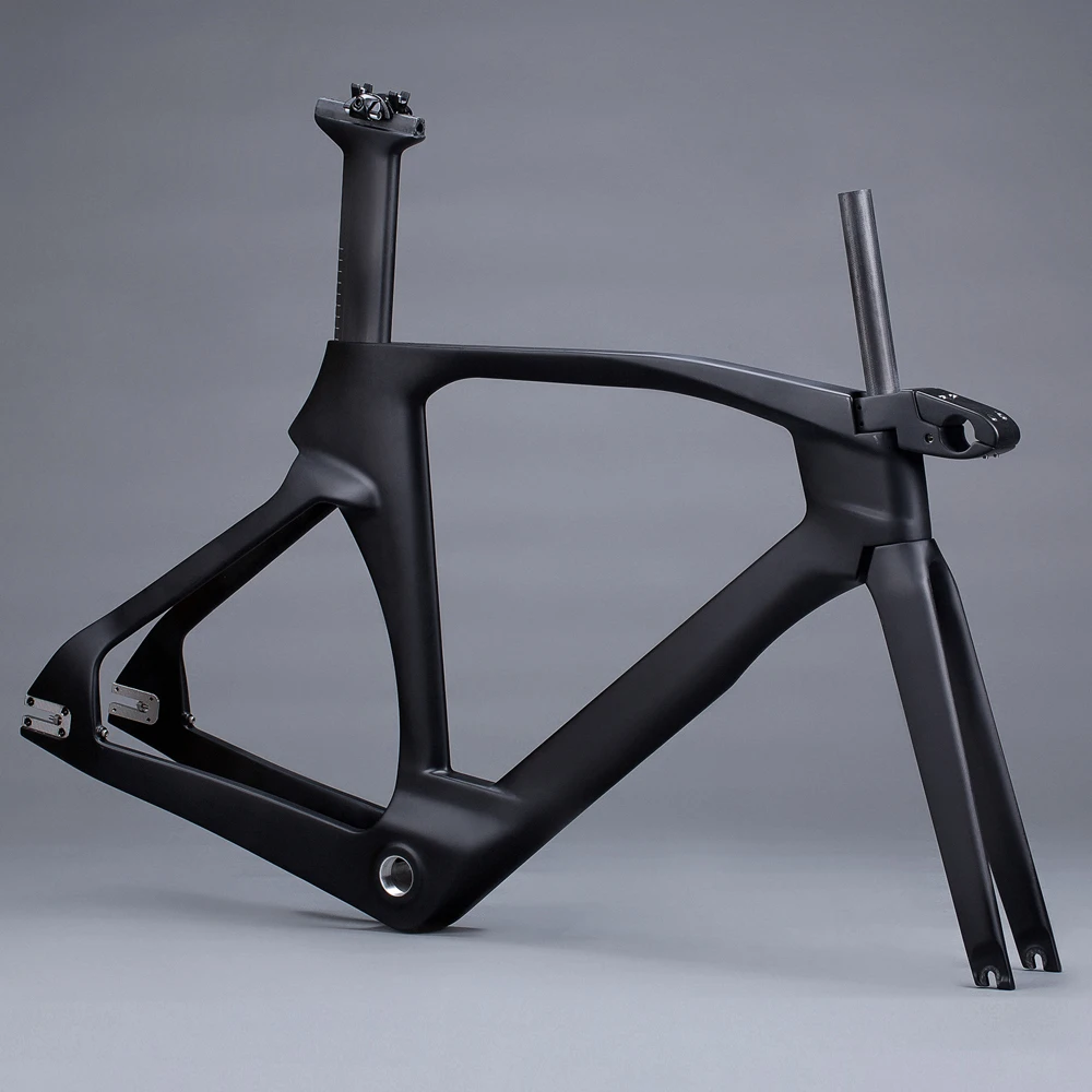 Full Crabon Fiber Track Bike Frame FM208 Fixed Gear Frame With Fork Seat Post Stem 1-1/8" Headset Bike Carbon Bicycle Frame