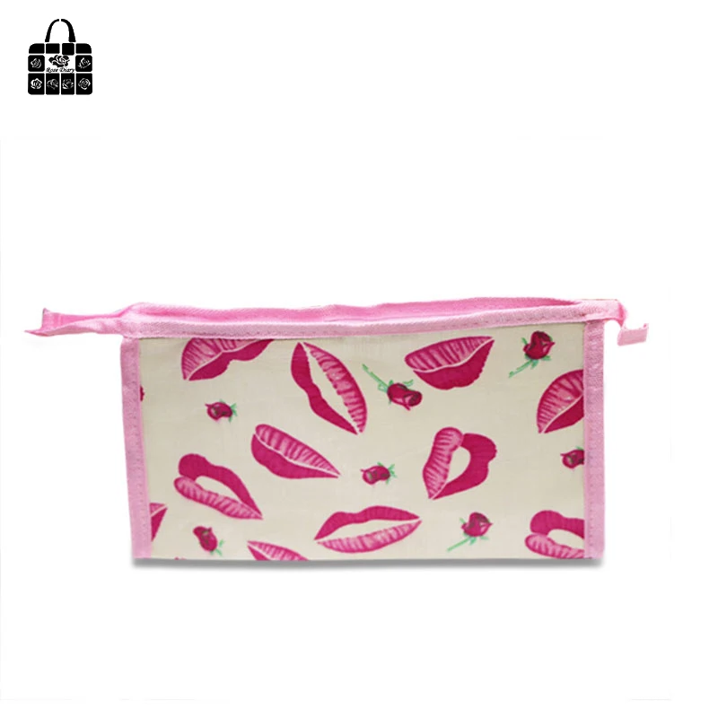 روز مذكرات بسيط متعدد الألوان نمط حقيبة مستحضرات تجميل أنيقة الإناث متعددة الوظائف حقيبة التخزين المحمولة السفر غسل حقيبة