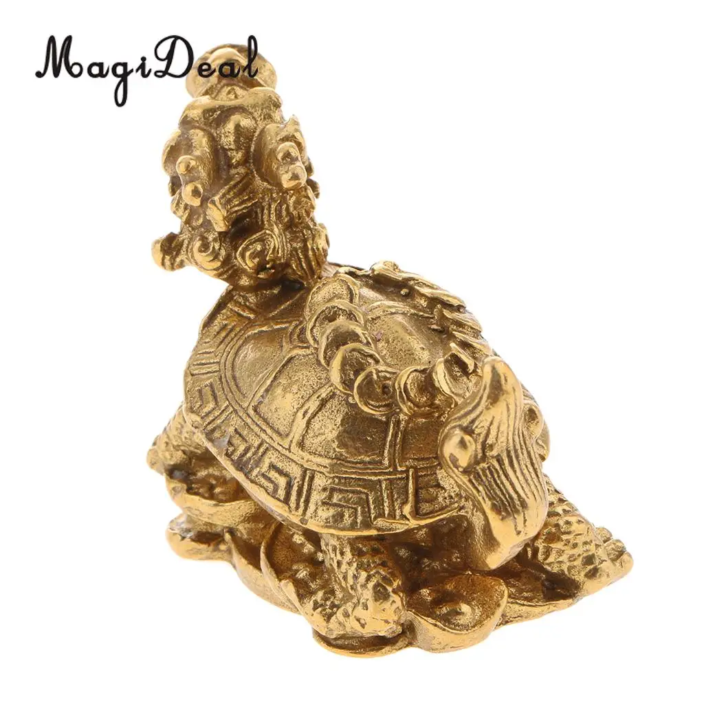 Feng Shui Wealth Prosperity Dragon Turtle Statue Lucky Wealth Ancient Coins Housewarming Congratulatory Gift