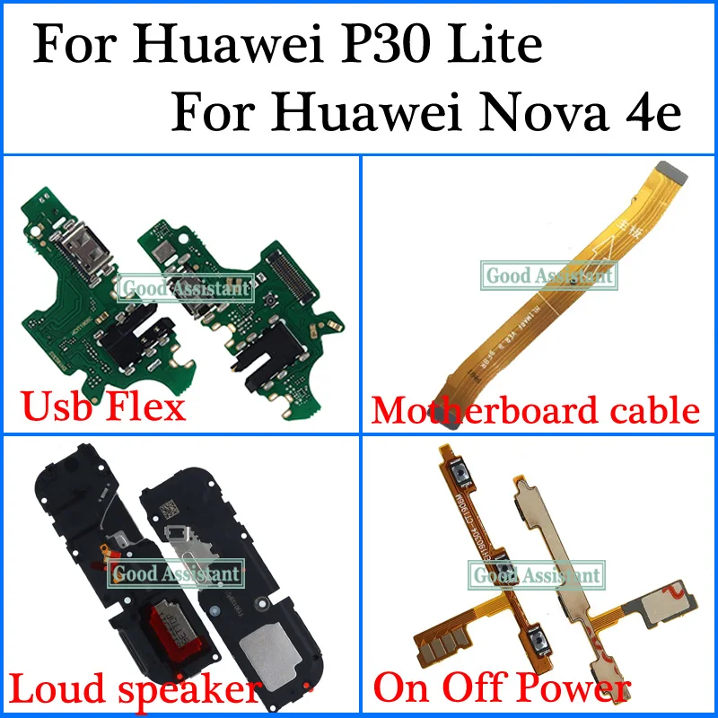 Гибкий кабель для материнской платы Huawei P30 Lite/Huawei Nova 4E MAR-L21 Usb громкий динамик