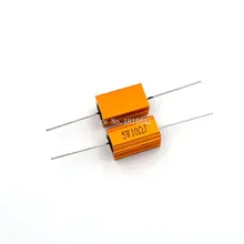 2 шт. RX24 5 Вт 10R 10RJ мощный металлический корпус алюминиевый Золотой резистор Высокая мощность сопротивление Золотой радиатор резистор 5 Вт 10 Ом