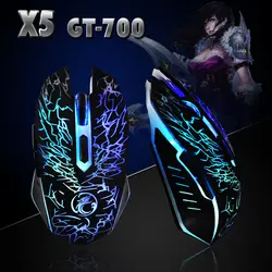 Estone X5 USB 6 Кнопки 3600 ТОЧЕК/ДЮЙМ Проводная Оптическая Мышь Gaming для Компьютера PC Ноутбук