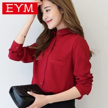 Brand Women Blouse 2020 New Casual Women s Long Sleeved Solid Shirt Plus Size Blouses Ladies