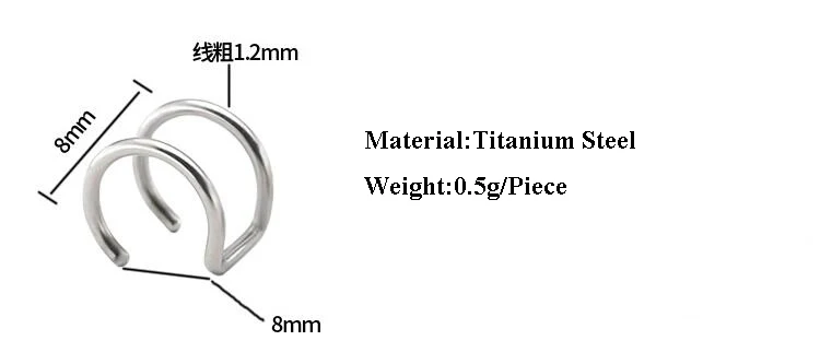 Fashion 1 Piece Punk Rock Ear Clip Cuff Wrap Earrings No piercing-Clip Hollow Out U Pattern Statement jewelry