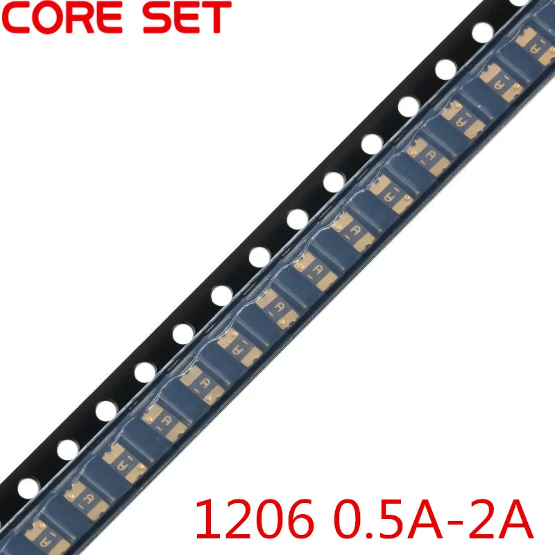 50 шт./лот 1206 0.5A/2A/0.1A/0.2A/0.5A/0.75A/1.1A/2A SMT SMD сбрасываемый предохранитель PPTC PolySwitch