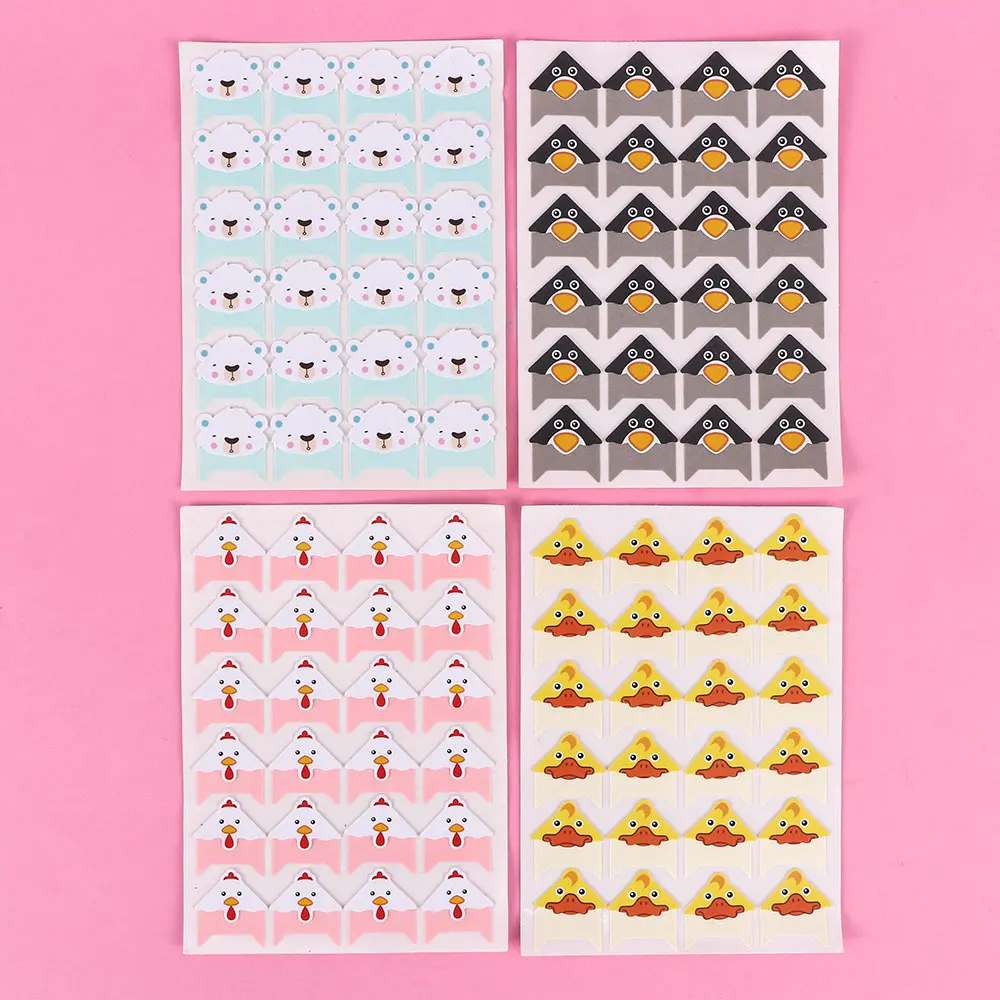 

24 Pcs/Sheet DIY Cartoon Cute Animals Corner Cute Paper Stickers for Photo Albums Frame Decoration Scrapbooking
