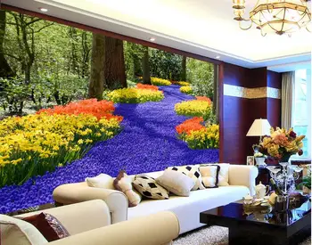 

3d room wallpaper custom mural non-woven wall sticker 3 d setting wall lavender flowers painting photo 3d wall murals wallpaper