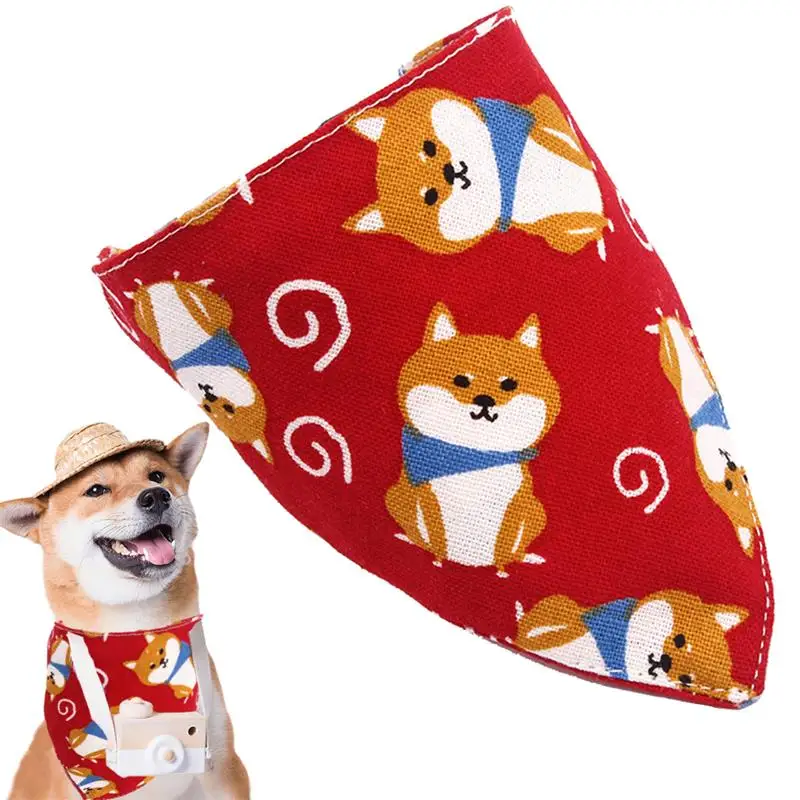 

Doggy Printed Handsome Adjustable Puppy Triangular Bandana Pet Dog Cat Tie Collar Pet Dog Scarf Collars Pet Accessories