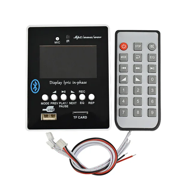 Aiyima LED Lyric Display Bluetooth Audio MP3 Decoder Board MP3 Player Receiver Module Decoding USB SD WAV WMA AUX FM
