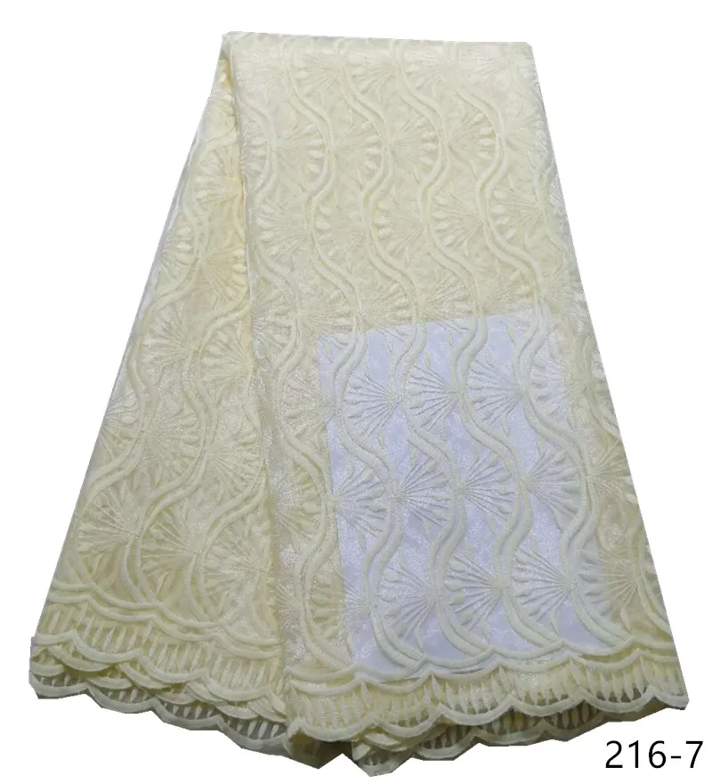 Нигерийские кружевные ткани для свадьбы Африканский французский Тюль кружевная ткань высокое качество африканские Кружева 5 ярдов 216