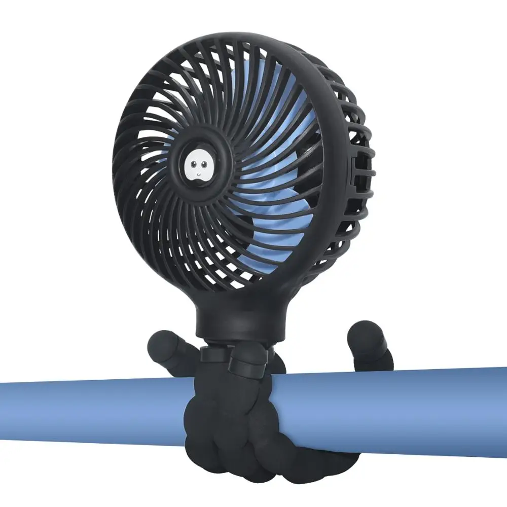 

Mini Handheld Stroller Fan Portable Baby Fan For Stroller Student Bed Bike USB or Battery Powered Desk Fan