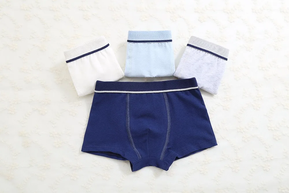 

Hplikeing Cotton 4Pcs/Lot Panties for boys Boxer pure color simple Baby Boy Briefs Soft Comfortable Underpants for 2-10T