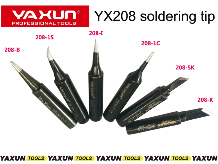 YAXUN 208-1s паяльный железный наконечник 20 шт. 900M-T-1s паяльная станция наконечник сварочный наконечник Утюг