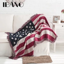 Одеяло с национальным флагом, хлопковое многофункциональное Тканое покрывало, декоративное покрытие, коврик для пола, скатерть 180x230 см, диван-одеяло