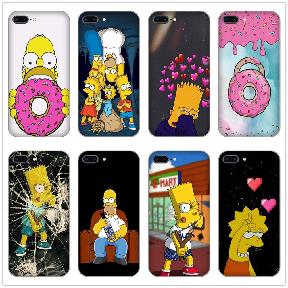 

Homer J.Simpson Bart Simpson Fundas Soft TPU Phone back Cover Case for iphone 4 5 5s se 6 6s 8 plus 7 7 Plus X XR XS MAX shell