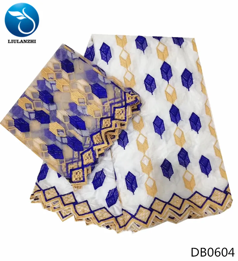 LIULANZHI bazin ткань отбеленный хлопок африканская кружевная ткань, цветные ткани батик дешевые парча в Гвинейском стиле топ 5+ 2 ярдов/партия DB06