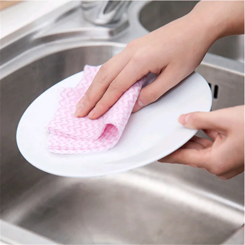 Congis 50 шт./компл. одноразовые посудомоечная ткань многоцелевые смазки Чистящая салфетка Кухня Ванная комната чистые губки