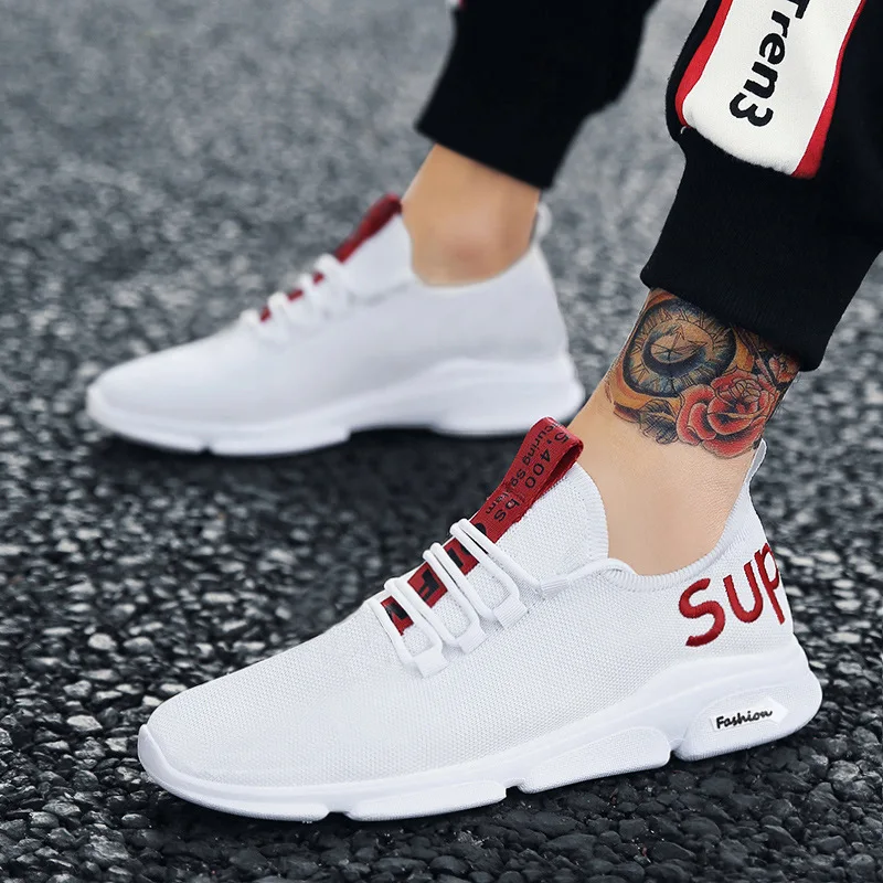 

Men Shoes Fashion Men Sneakers Breathable Male Casual Shoes Adult Non-slip Flat Shoes Comfortable Men's Vulcanize Shoes