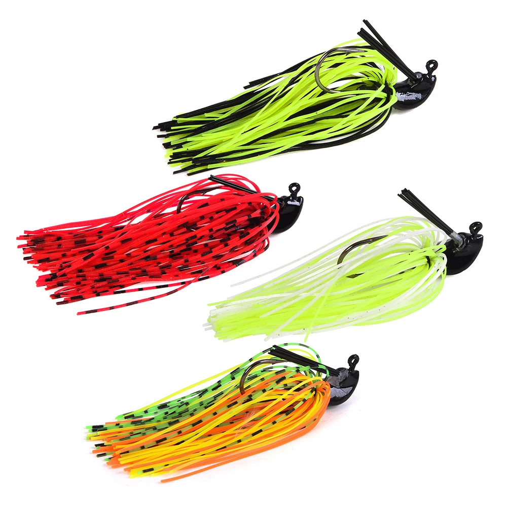 

LEO 7g / 10g Fishing Lure Buzz Bait Silicone skirt Lures Spinner bait Artificial with Jig Head Hook Mixed Color for Pesca