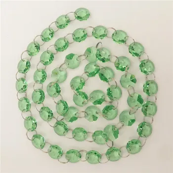 

Fine Glass Chandelier Crystal Beads Peridot 5meters Chain Curtian Hanging Beads For Freneds Party Decoration Offer