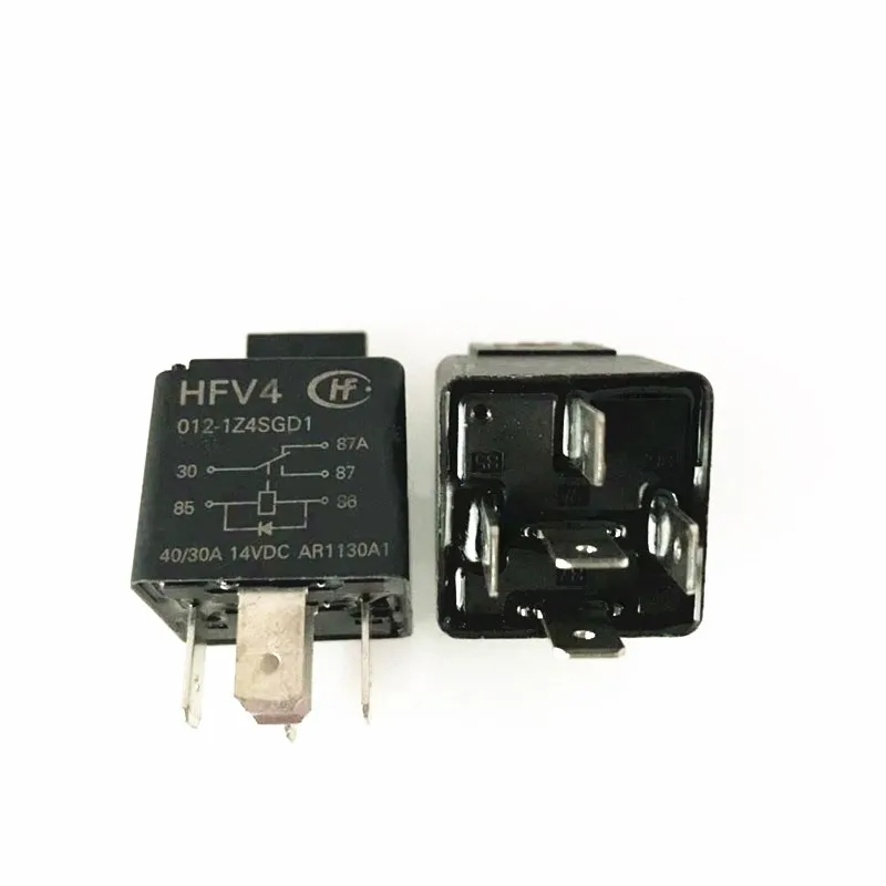 

CAR 12V relay HFV4 012-1Z4SGD1 HFV4-012-1Z4SGD1 40A / 30A 12VDC DC12V 12V 5PIN