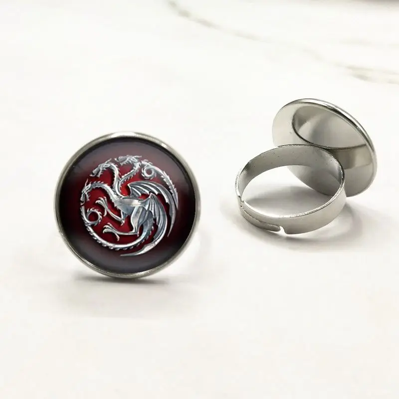 

Glass Ring Game of Throne famille Targaryen glass movie choker Ring bijoux summer style Vintage movie jewelry