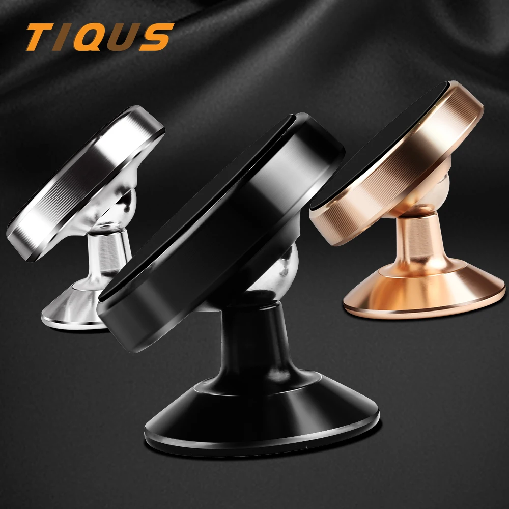 

TIQUS Magnetic Car Phone Holder For iPhone X 360 Degree Universal Magnet Phone Holder For Samsung S9 S8 Car Mount Stand Support