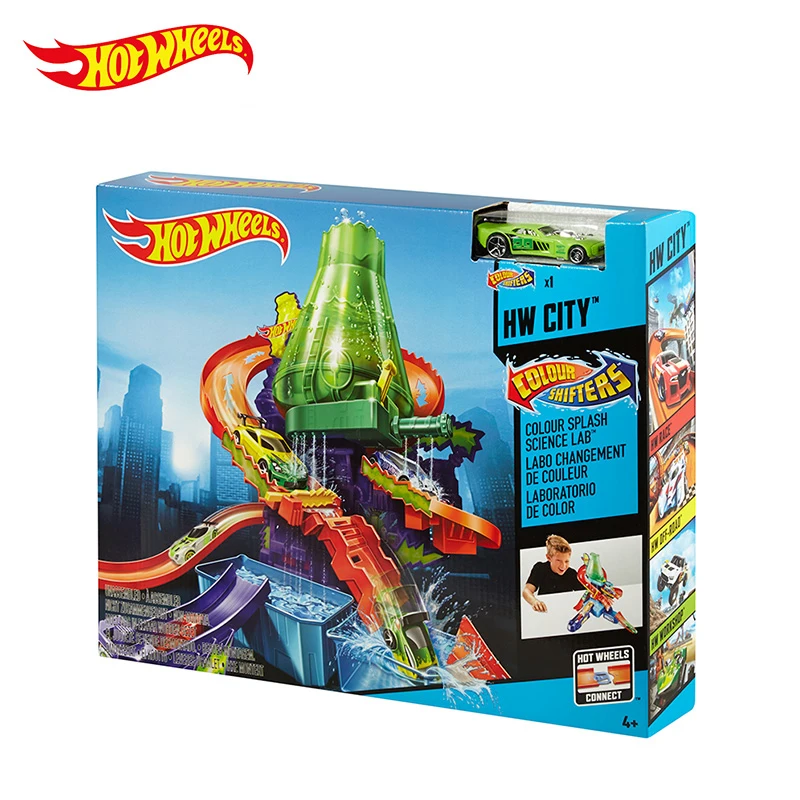 Hot Wheels Обесцвечивающий автомобиль научная лаборатория трек Образовательные