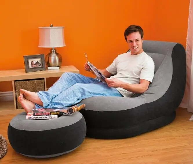 130*99*76 см высокое качество надувной диван кресло для отдыха с табуретом для ног