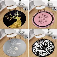 INS скандинавский круглый ковер, коврик для двери для гостиной, ковер для спальни, Противоскользящий коврик, Рождественский лось, коврик для дома, Текстиль