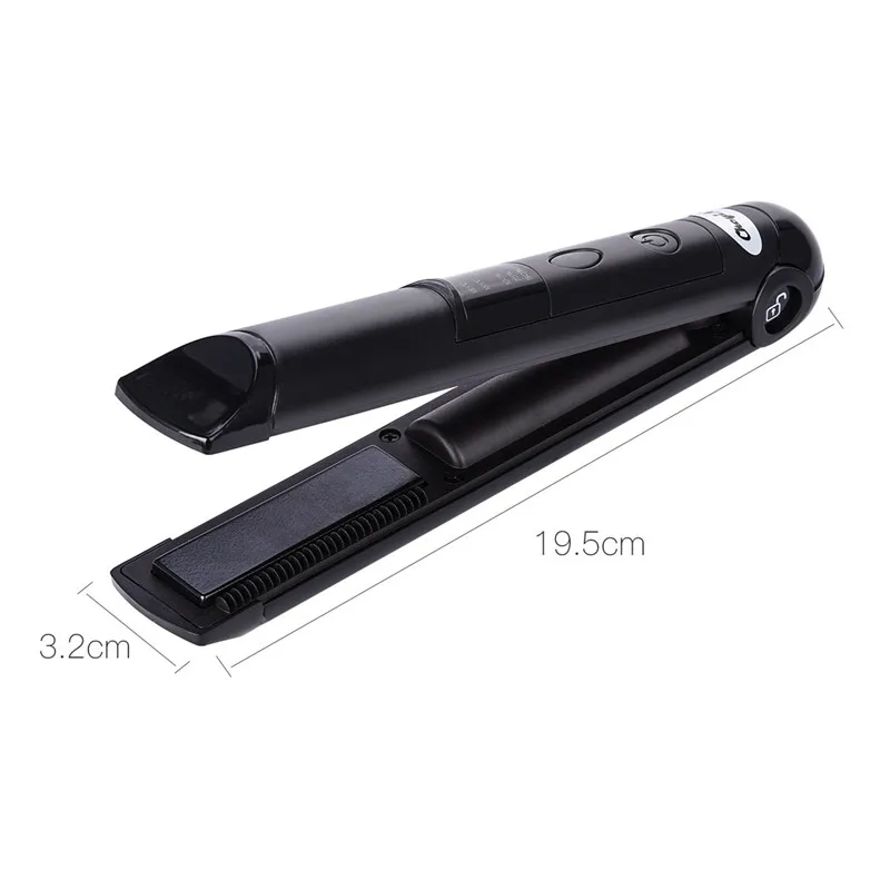 Mini USB Wireless Rechargeable Hair Straightener With lock system great for travel Cordless Flat iron Hair Curler Curling Wand49