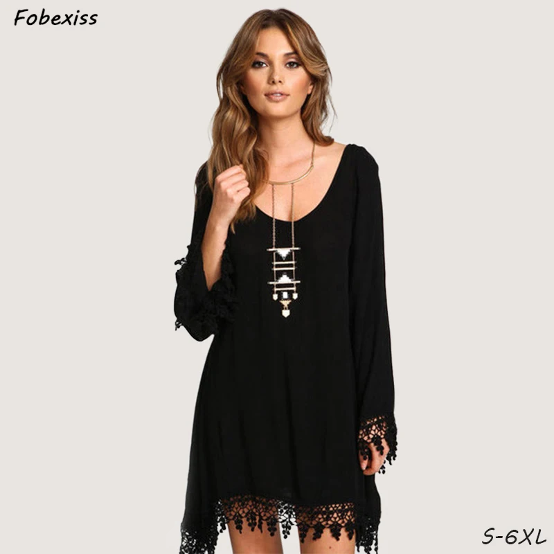 plus size black tassel dress