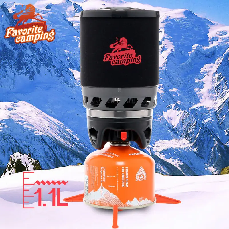 Skup Skazka Ourdoor Camping kuchenka gazowa 1100ml ogień System gotowania i przenośny palnik gazowy piec wysokiej mocy kuchenka kempingowa Pack 02