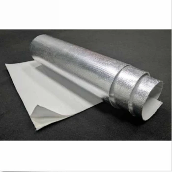 

New Arrival 1pc 12"x24" Heat Shield Barrier Aluminum Fiberglass Cloth With Adhesive Layer