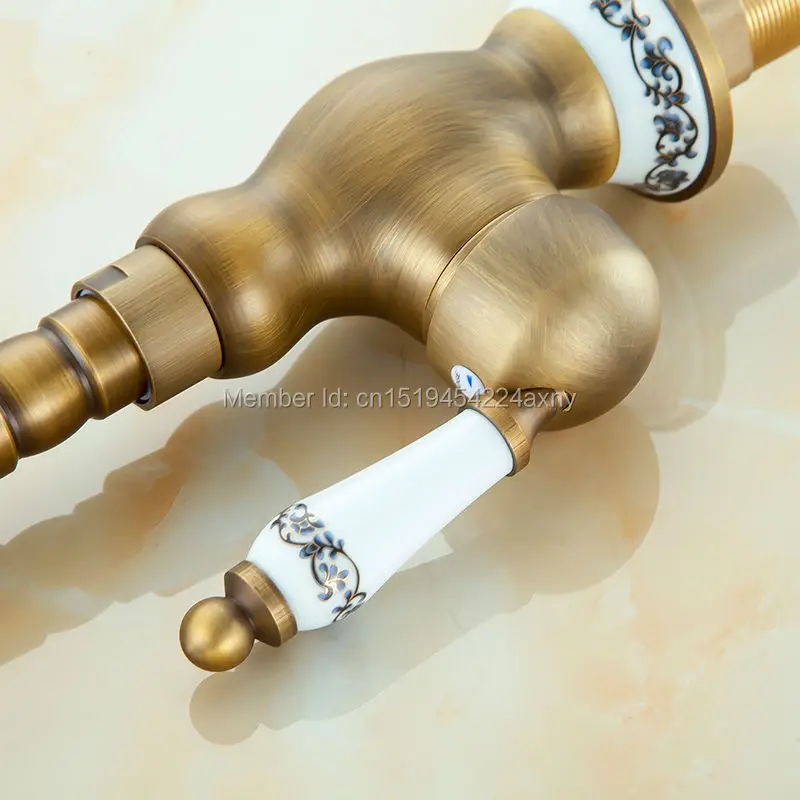 GIZERO раковина столешница кран Античная Медь Одной ручкой Бортике горячей и холодной воды смесители GI08