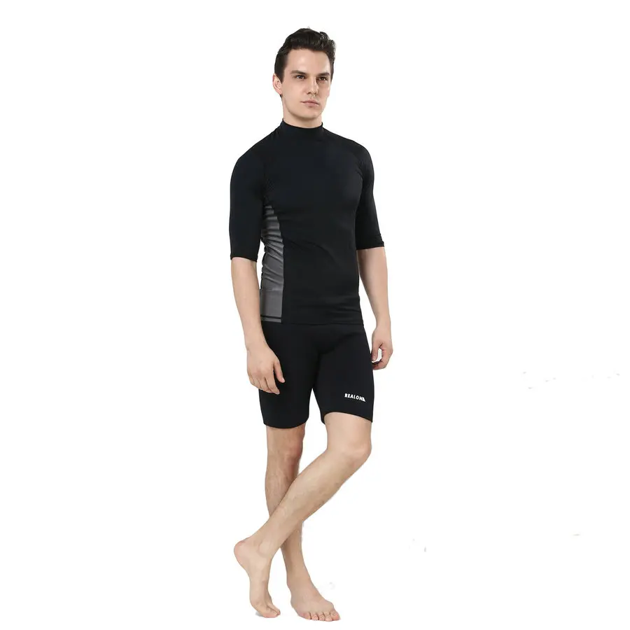 REALON Drysuit защита от ультрафиолета для мужчин и женщин Рашгард футболка плавания