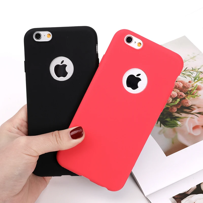 

Candy Color TPU Soft Case For Apple iPhone 8 8 Plus 6 6s 6s Plus 7 7 Plus Rubber Soft Back Cover Shockproof Phone Cases