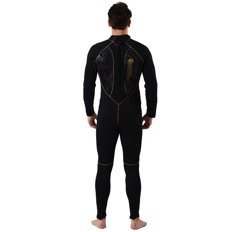 SLINX 5MM Neoprene Wetsuit Men Multifunctional Diving Suit Fleece Lining One-piece Swimwear For Snorkeling Surfing Swimming