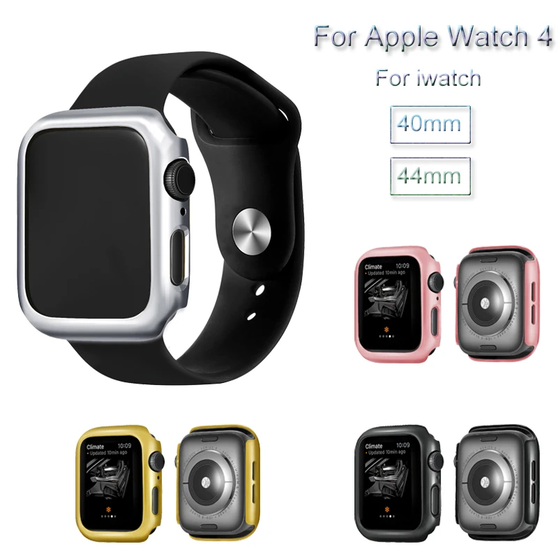 

Plating PC Watch Case For Apple Watch 4 Protective Cover Frame For iwatch 40mm 44mm Bumper Fall Resistance Shell Accessories