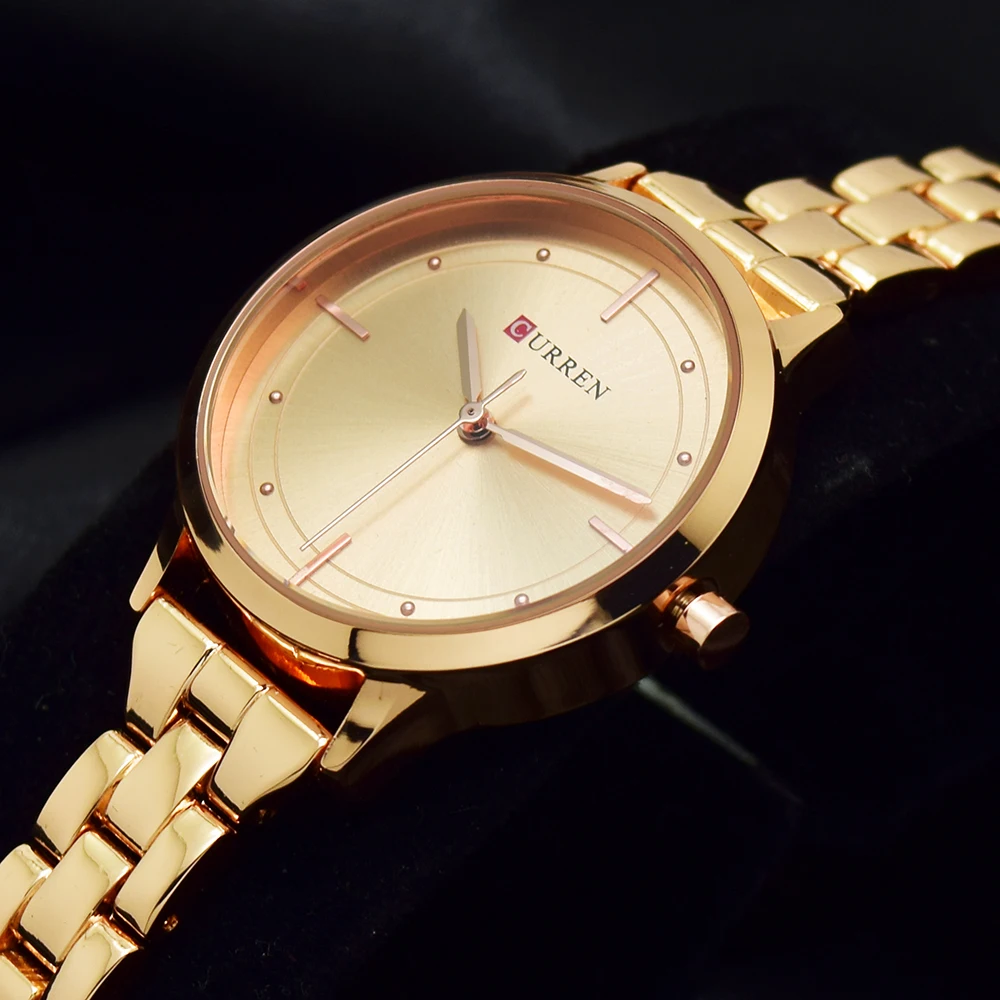 Простые черные часы CURREN с браслетом женские наручные Montre Femme Relogio Feminino|wristwatch for