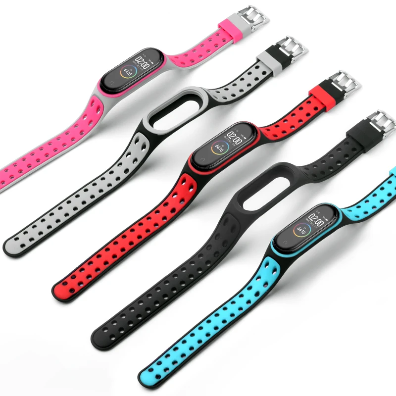 Браслет для xiaomi mi band 5 ремешок из мягкого силикона 4 браслет miband nfc аксессуары 3