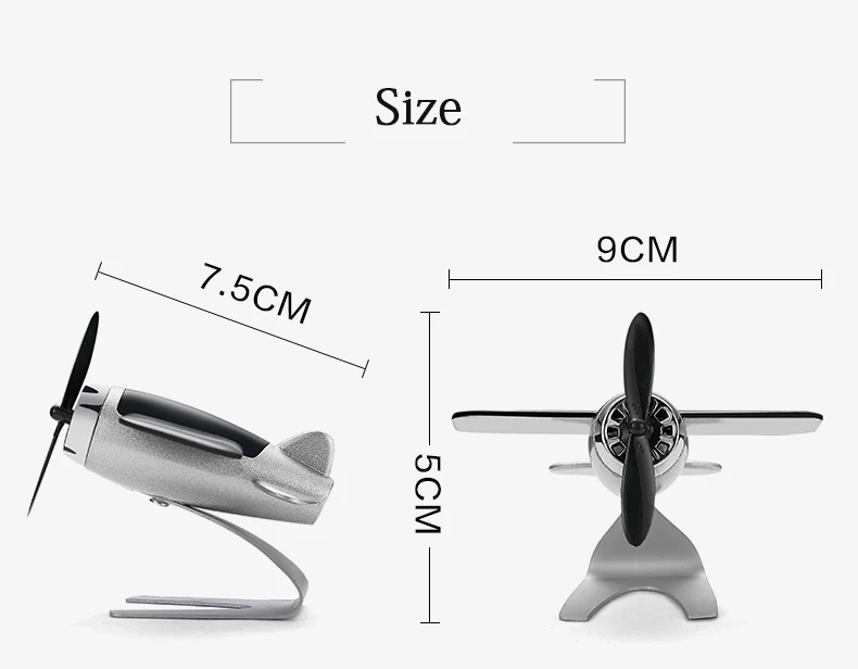 Автомобиль ароматерапия украшение-Самолетик сплав Солнечный самолет ароматерапия твердый Автомобиль Стайлинг приборная панель самолет игрушки аксессуары коврик