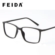 FEIDA квадратная оправа для очков, мужские прозрачные очки TR90, ультра-светильник, оправа для очков, очки для чтения, оправа для очков для мужчин
