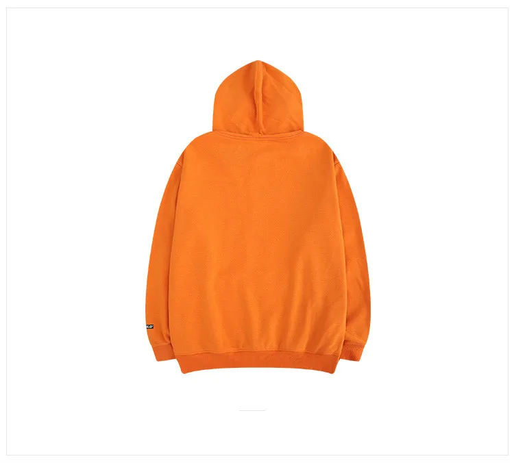 Fashion Chic Mens Hoodies And Sweatshirts Hip Hop Astronaut Print Orange Skateboard Sweatshirt High Street Harajuku Hoodie Men