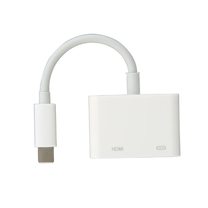 

xHDMI Cable Adapter For Ipad air iphone 8 7 7Plus 3.5mm Stereo Adapter For Lightning to HDMI Cables Converter